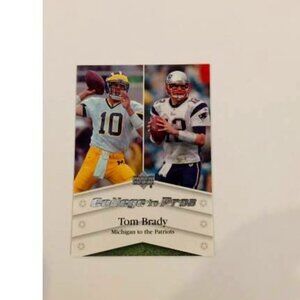 2007 Upper Deck COLLEGE TO PROS Tom Brady Patriots #NTN-TB (054)
